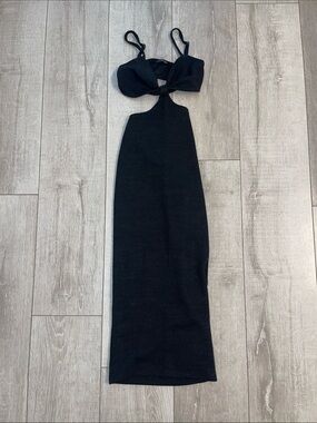 ♠️✨White Fox Black Cutout ribbed Maxi Dress XS/ never worn!